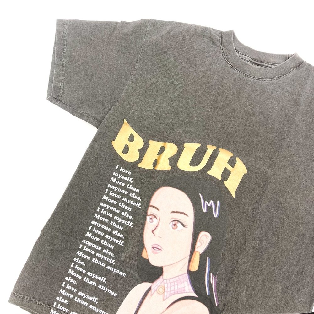 Ylona Garcia Bruh Tee in Gray